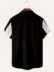 Stripe Print Men s Casual Short Sleeve Shirt for Summer Vacation