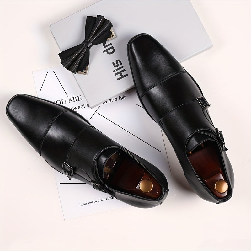 Men's Double Monk Loafers Non Slip Comfy Casual Shoes