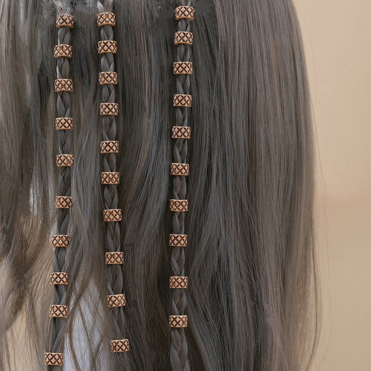 10pcs Dreadlock Rings Hair Braid Cuff Decorations Clips Beads Braiding Hair