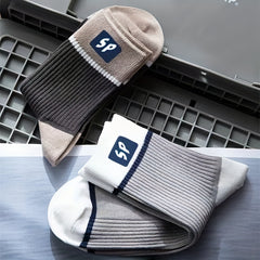 5 Pairs Letter Print Socks Breathable Women's Mid Tube Stockings