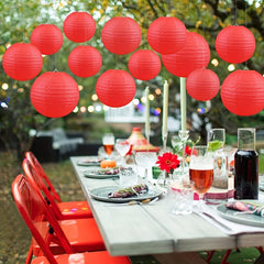 6pcs Red Lantern Paper Lantern Wedding Party Birthday Decorations