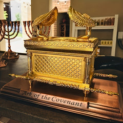 Replica Ark Of The Covenant Statue with Gold and Copper Plating