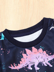 Boys Dino Crew Neck Sweatshirt & Sweatpants Joggers Set