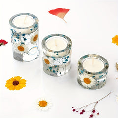 Crystal Drip Resin Candle Holder Silicone Mold