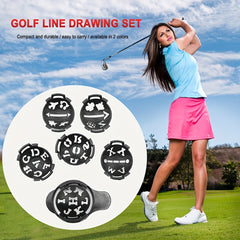 7pcs Golf Ball Liner Drawing Alignment Marker Golf Training Aids