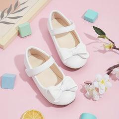 Bowknot Solid Flat Shoes For Girls Lightweight Walking Shoes