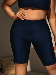 Retro Bikini Bottoms Lace Up High Waist Beachwear Shorts