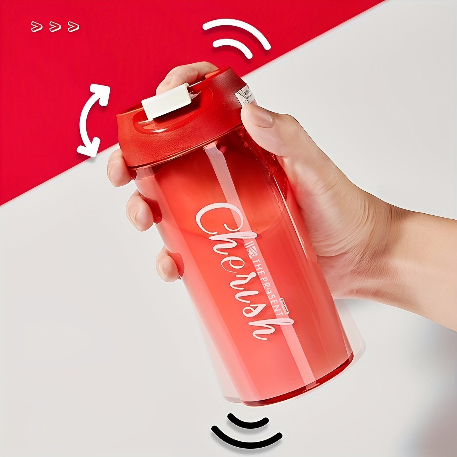 14oz Travel Coffee Cup Protein Shaker Bottle With Spring