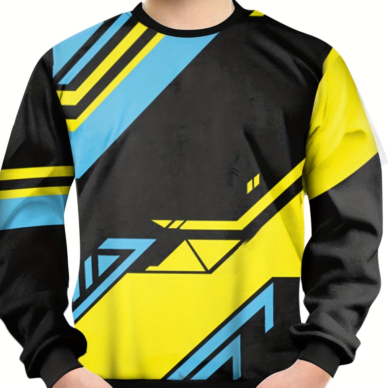 Kid's Colorblock Sweatshirt Unisex Pullover Long Sleeve Top