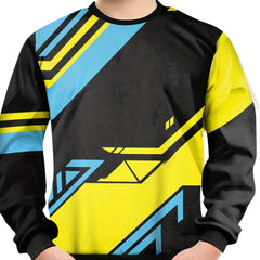 Kid's Colorblock Sweatshirt Unisex Pullover Long Sleeve Top