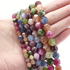 6 8 10mm Faceted Natural Stone Beads for DIY Jewelry Making
