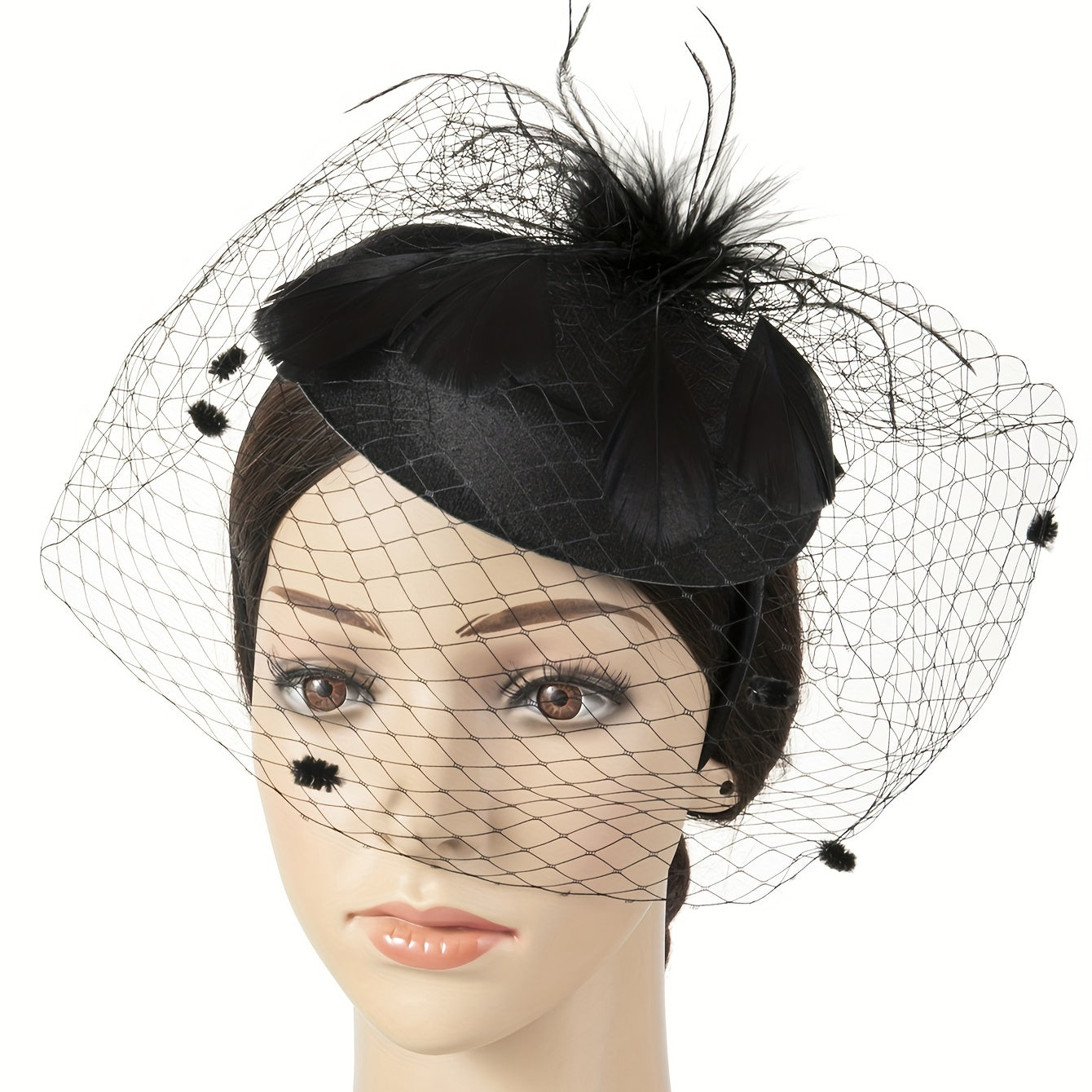 Women's Flower Veil Head Piece Fascinator Tea Party Derby Hat Head Accessory