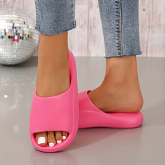 Women's Candy Platform Slides Soft Sole Pillow Slides Lightweight Slip On Shoes