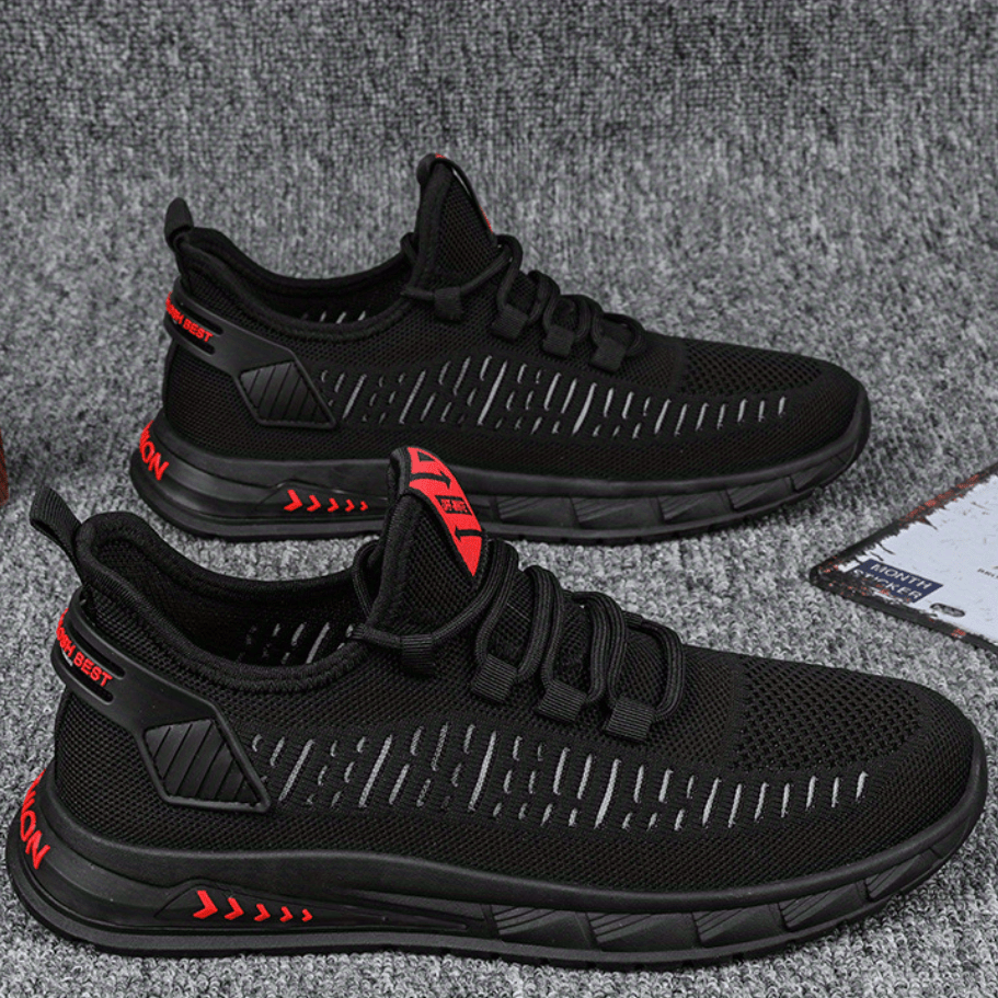Men's Slip-On Sneakers with Shoelaces Lightweight Breathable Shoes
