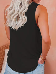 Graphic Print Crew Neck Tank Top for Summer Women's Clothing