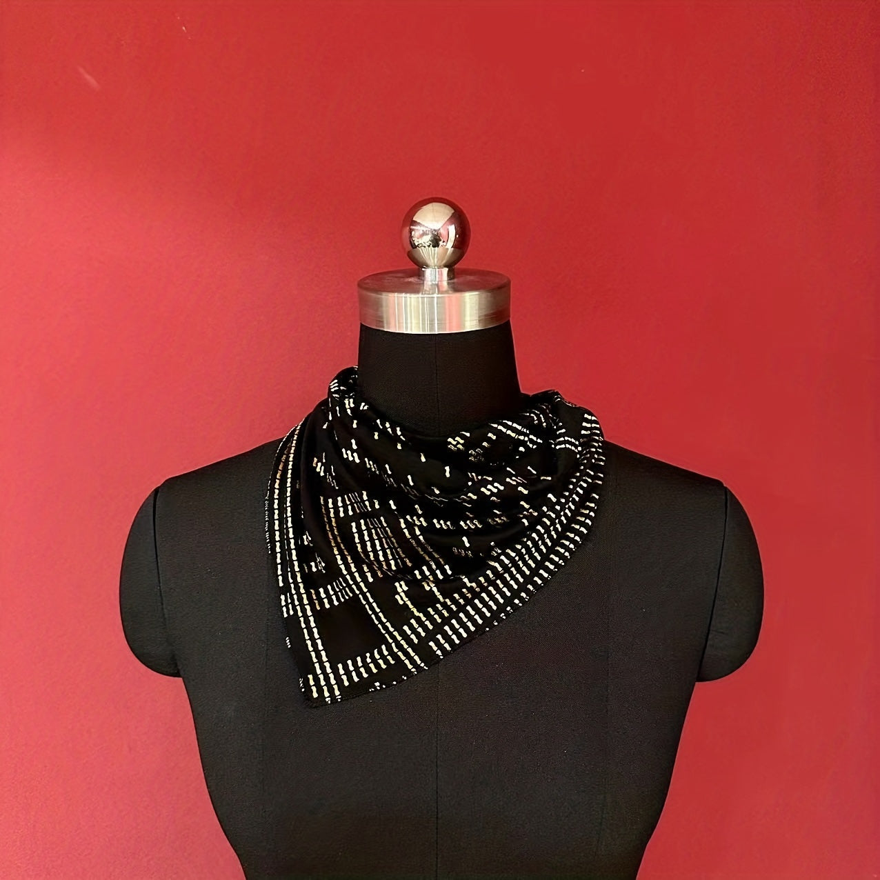 Vintage Hot Stamping Triangle Scarf Clothing Scarf Belt Tie