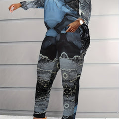 Women's Graphic Print Tee & Leggings Set