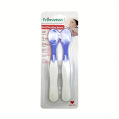 2pcs Baby Temperature Sensing Spoon Silicone Spoon Children's Food Supplement