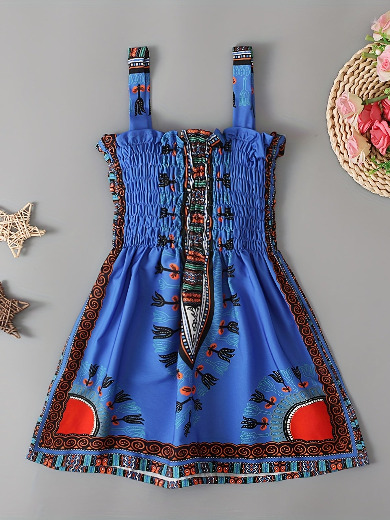 Girls Sleeveless Cotton Swing Dress