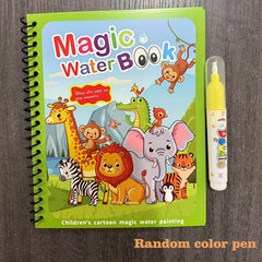 Reusable Magic Watercolor Book for Kids Educational Coloring Set Dinosaur Ocean