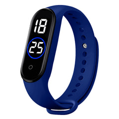 Student Touchscreen LED Sports Watch PVC Strap 24hr Display