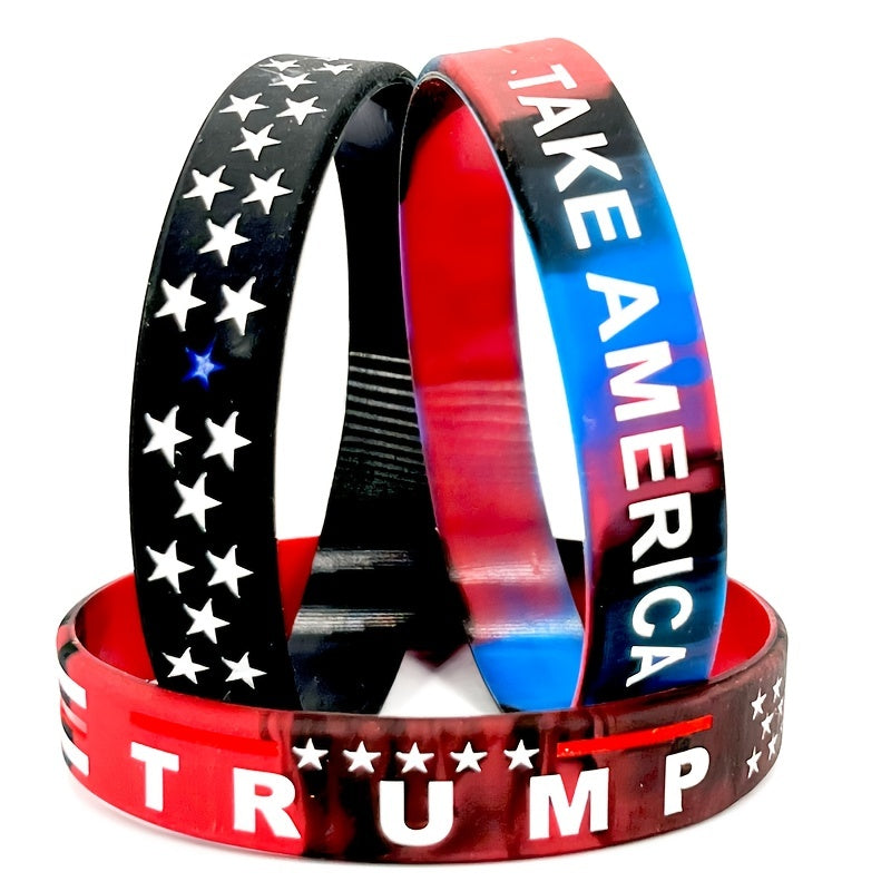 5 Pcs Sport Style Silicone Bracelet For Party
