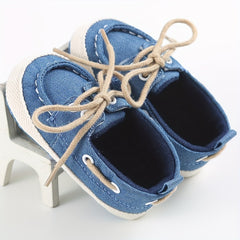 Solid Lace Up Sneakers for Baby Boys Lightweight Non Slip Shoes