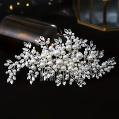 Bridal Pearl & Crystal Hair Comb for Wedding