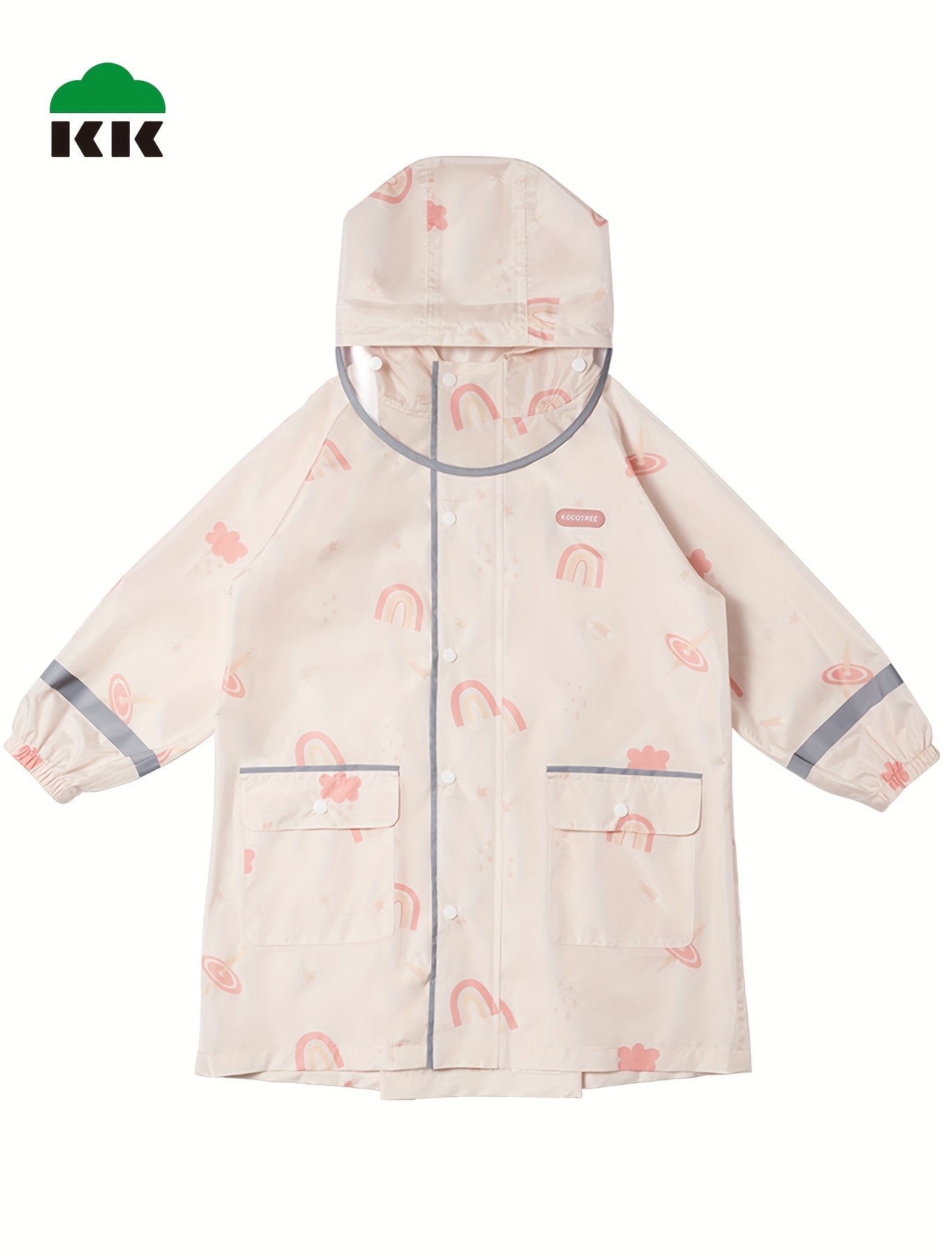 Kid's Graphic Raincoat Boys And Girls Baby Poncho With Detachable Hat Brim