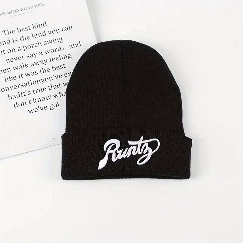 Runty Embroidered Knitted Hat Hip Hop Fall/Winter Beanie