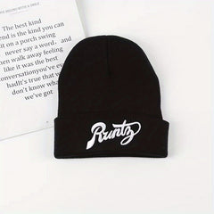 Runty Embroidered Knitted Hat Hip Hop Fall/Winter Beanie