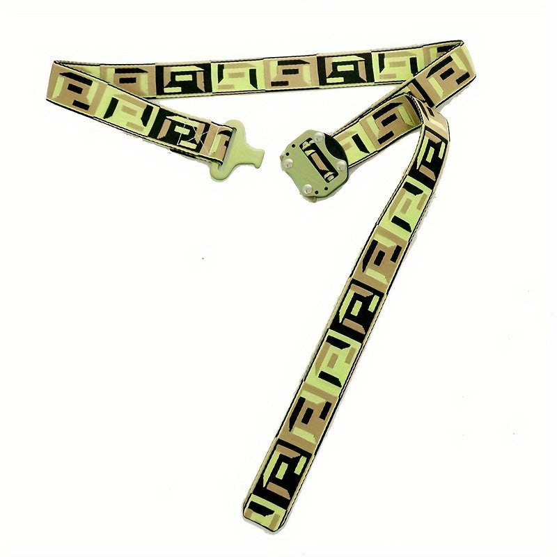 Colorful Quick Release Metal Buckle Jacquard Nylon Belt Men's Outdoor Waistband