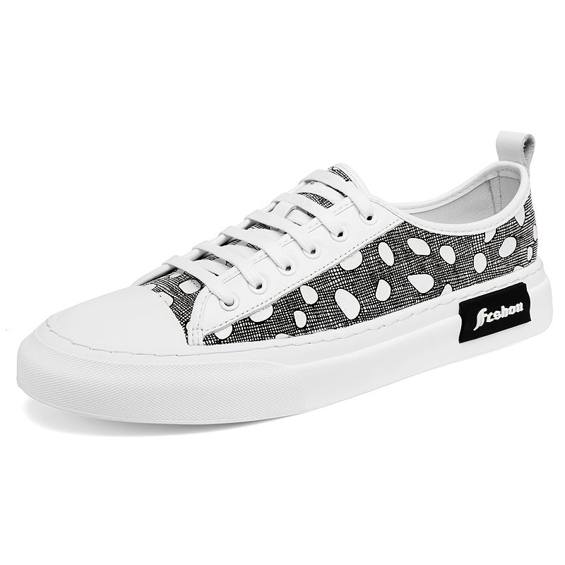 Men's Polka Dot Print Lightweight Sneakers