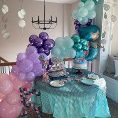 50pc Macaroon Pink Green Purple Balloon Set