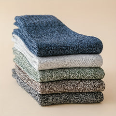 5 Pairs Women's Crew Socks Warm Mid Tube Stockings