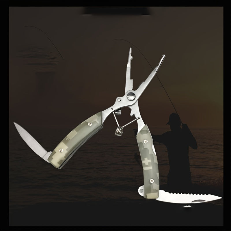 Camouflage Fishing Pliers Set Multifunctional Fish Extractor Tackle