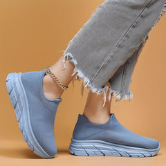 Breathable Slip-On Mesh Running Shoes Soft Comfort Outdoor Sneakers