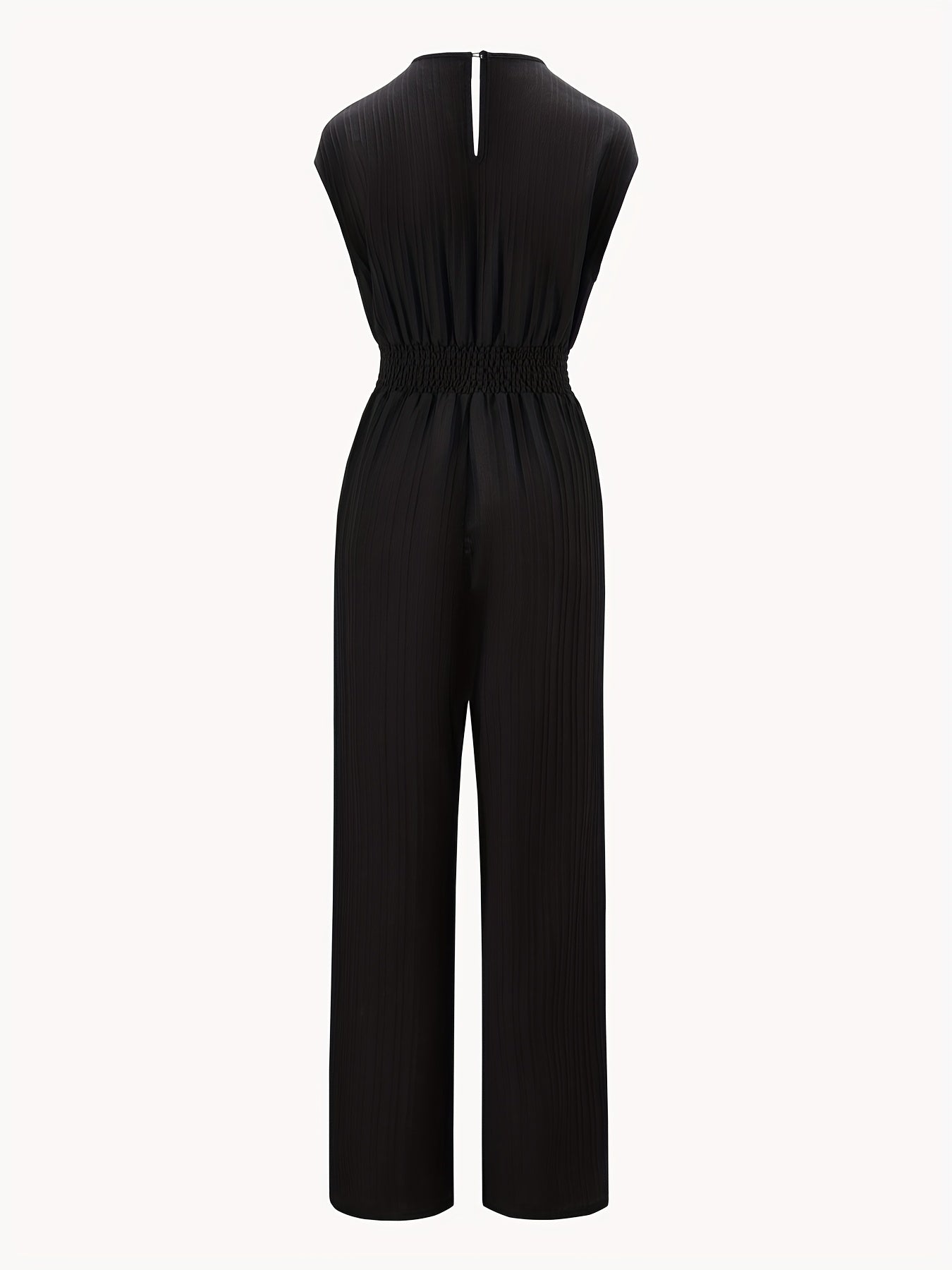 Casual Surplice Neck Jumpsuit Wide Leg Cap Sleeve Summer Spring