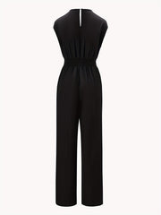 Casual Surplice Neck Jumpsuit Wide Leg Cap Sleeve Summer Spring
