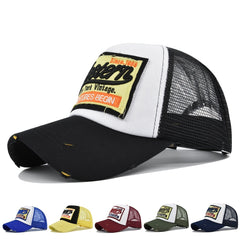 Men's Embroidered Mesh Baseball Cap Adjustable Trucker Sun Hat