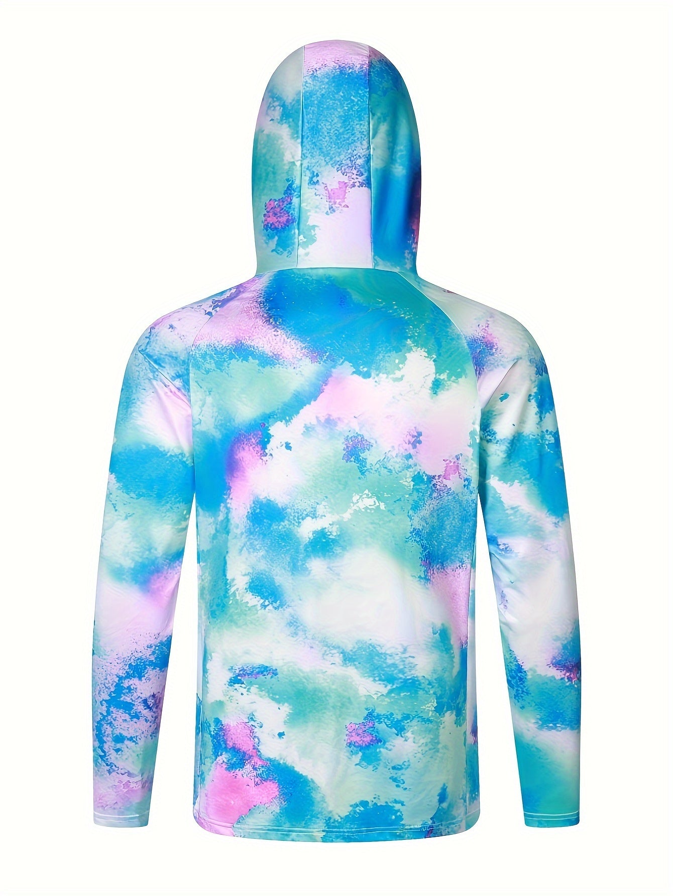 Men's Camo UPF 50 Sun Hoodie w/ Mask Long Sleeve Quick Dry Top