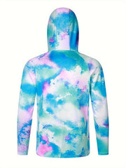 Men's Camo UPF 50 Sun Hoodie w/ Mask Long Sleeve Quick Dry Top