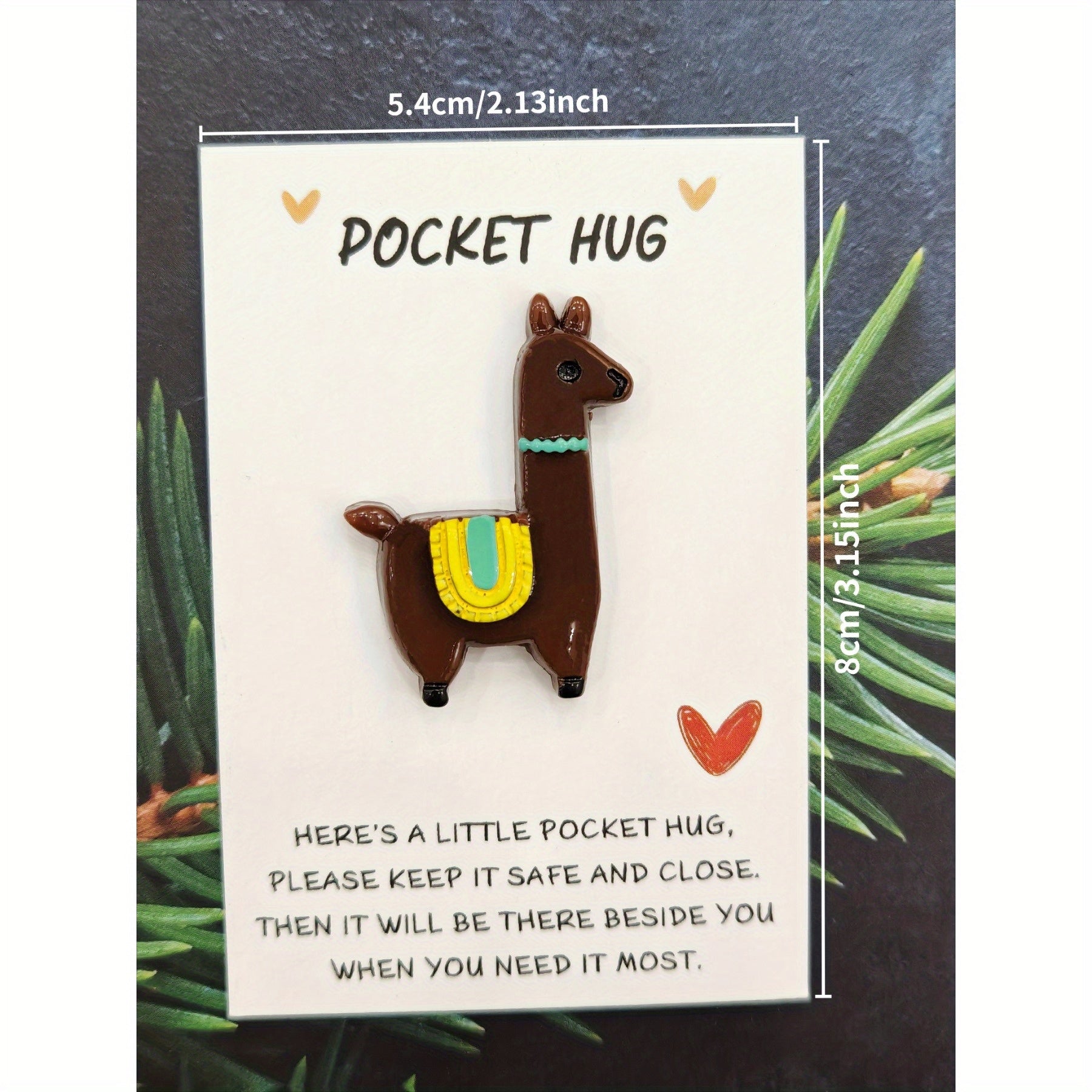 Llama Pocket Hug Card Encouraging Mini Gift Special Birthday Present