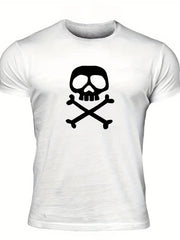 Men's Skull Print T Shirt for Summer Outdoor Activities