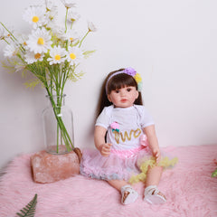 22 Inch 55 Cm Reborn Doll Lifelike Silicone Vinyl Dolls Girl Toy