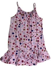 Polka Dot Cami Top Sleeveless Crew Neck Spaghetti Strap