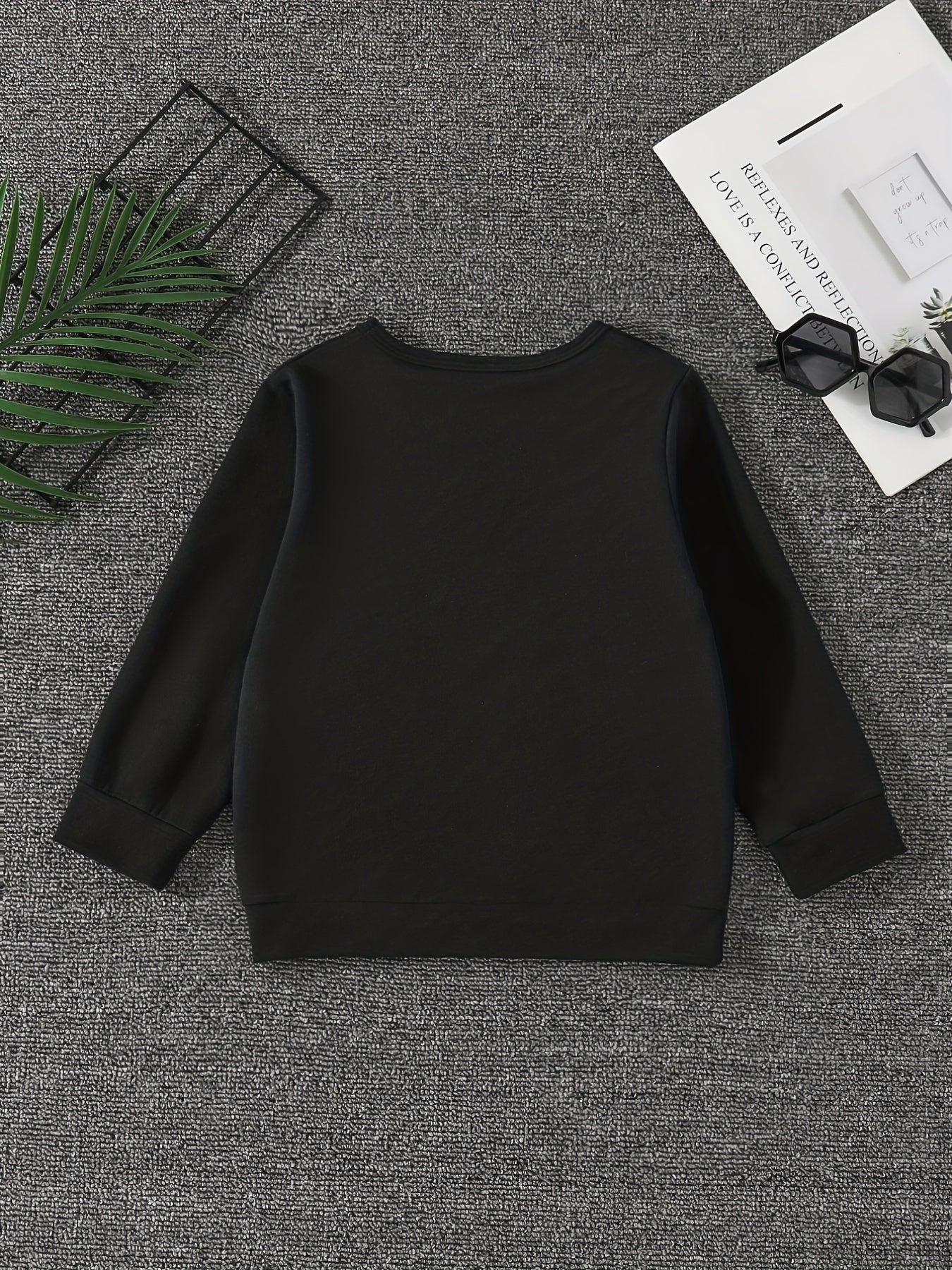 Girls Sweatshirt Attitude Print Crew Neck Long Sleeve Pullover For Pre Teens