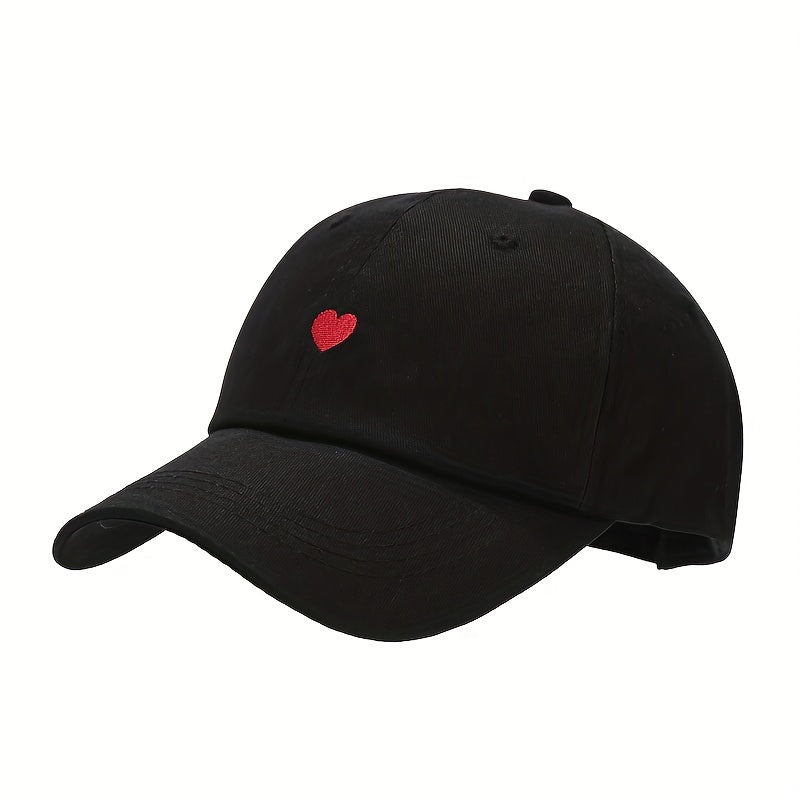 Heart Embroidery Couple Baseball Cap Adjustable Dad Hats Solid Sun Hats