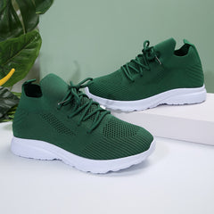 Women's Thick Sole Road Running Shoes Breathable Comfortable Outdoor Sneakers