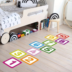 Jumping House Floor Sticker Plaid Digital Decoration Waterproof Self-adhesive